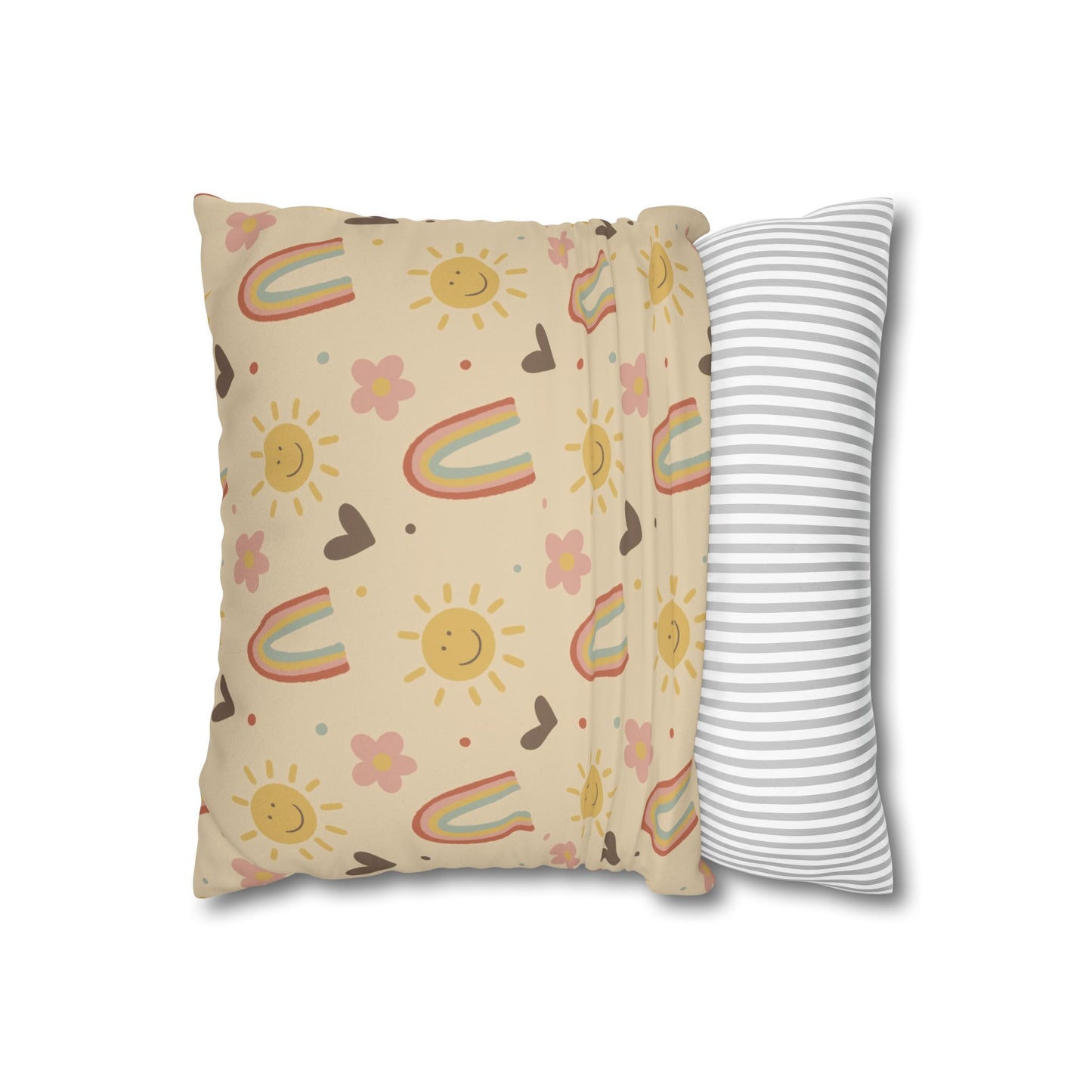 Rainbow Nursery Throw Pillow Cover - Boho Chic Nursery Decor