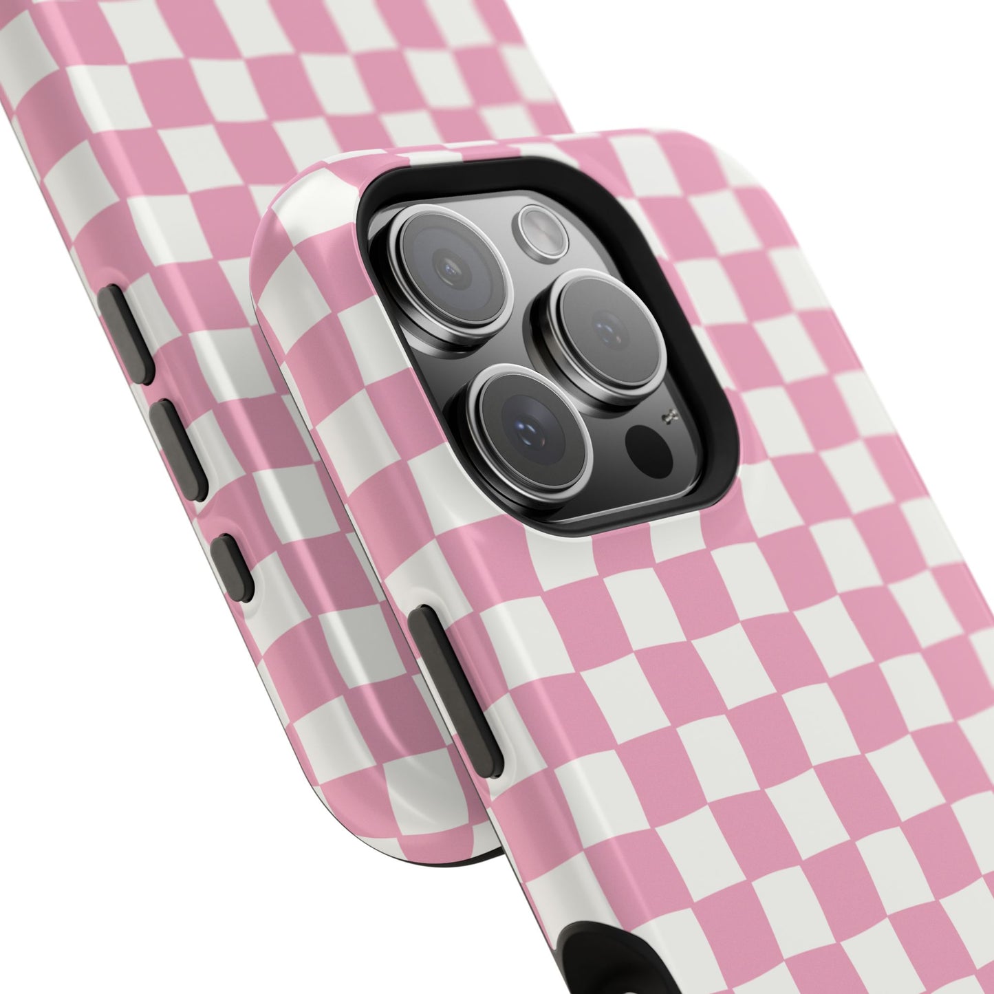 Retro Phone Case for iPhone | Pink Checkered Phone Case