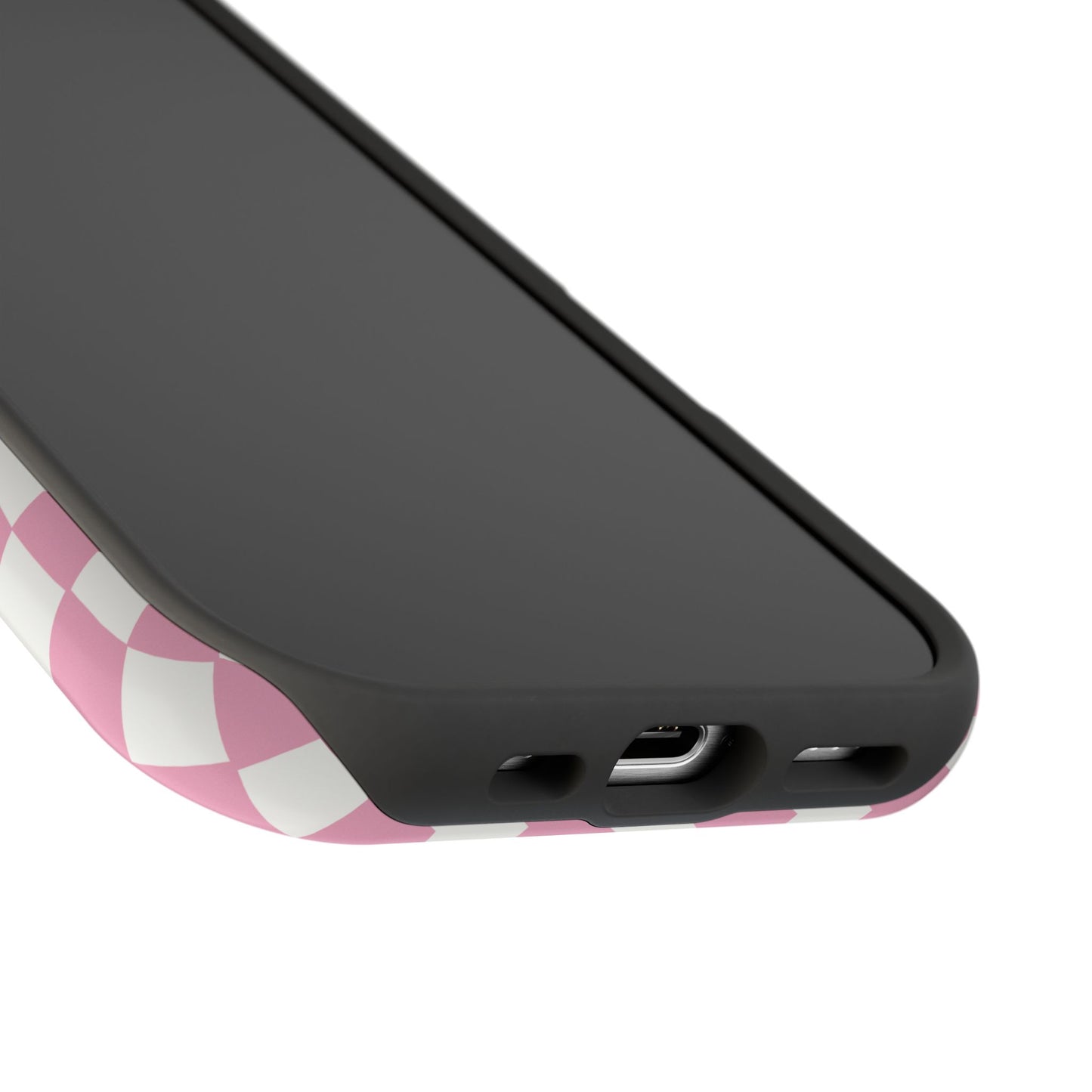 Retro Phone Case for iPhone | Pink Checkered Phone Case