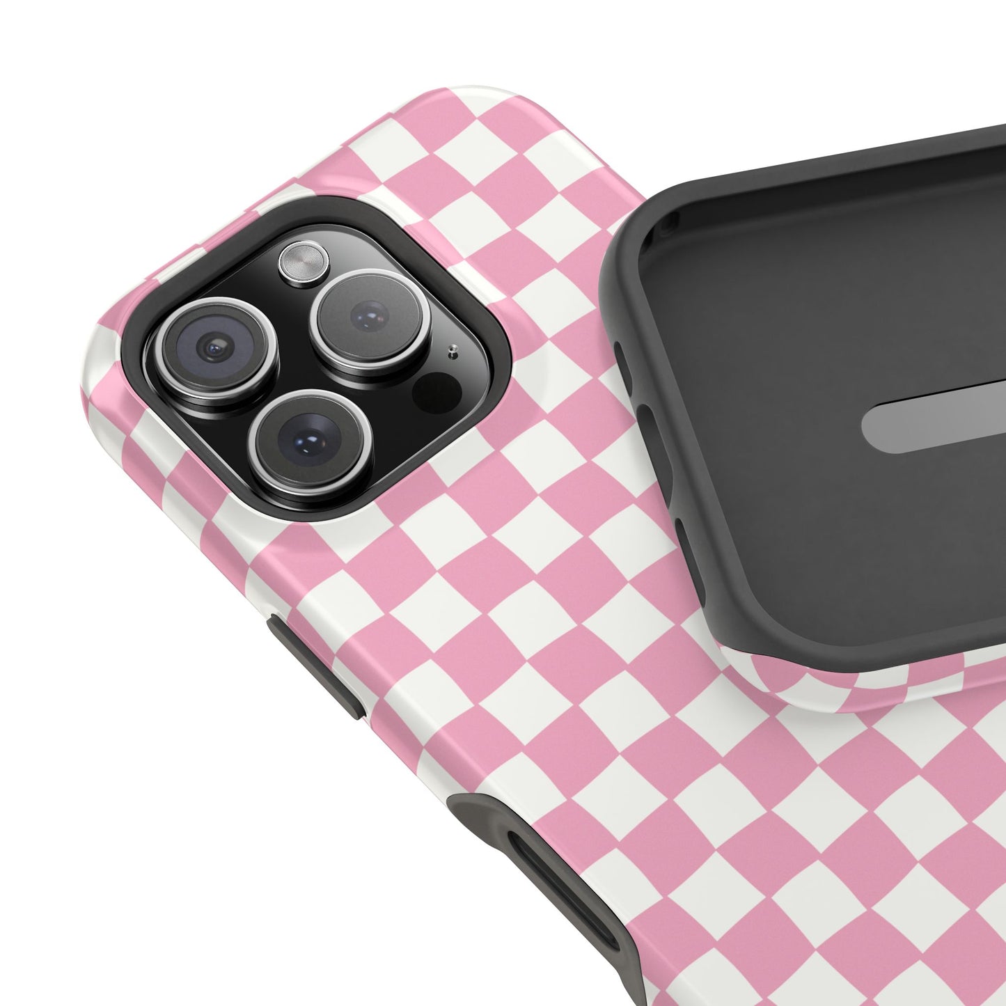 Retro Phone Case for iPhone | Pink Checkered Phone Case