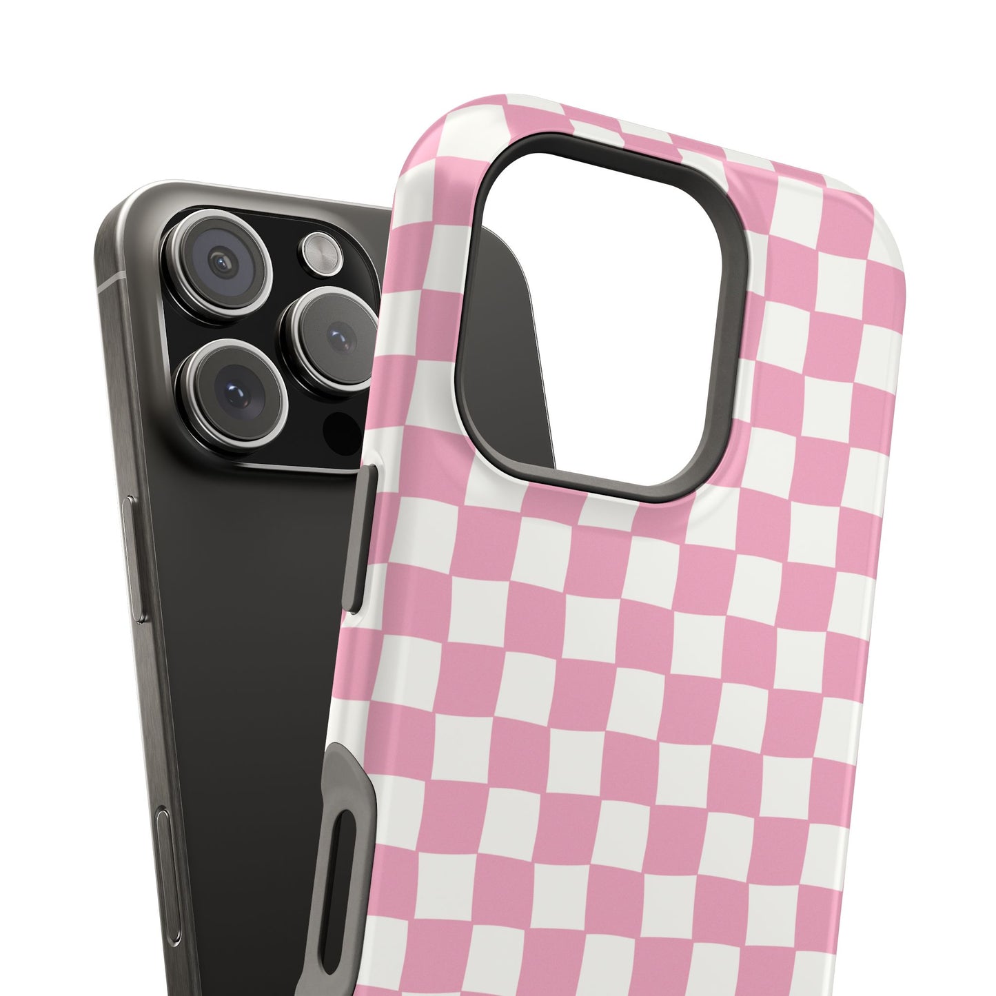Retro Phone Case for iPhone | Pink Checkered Phone Case