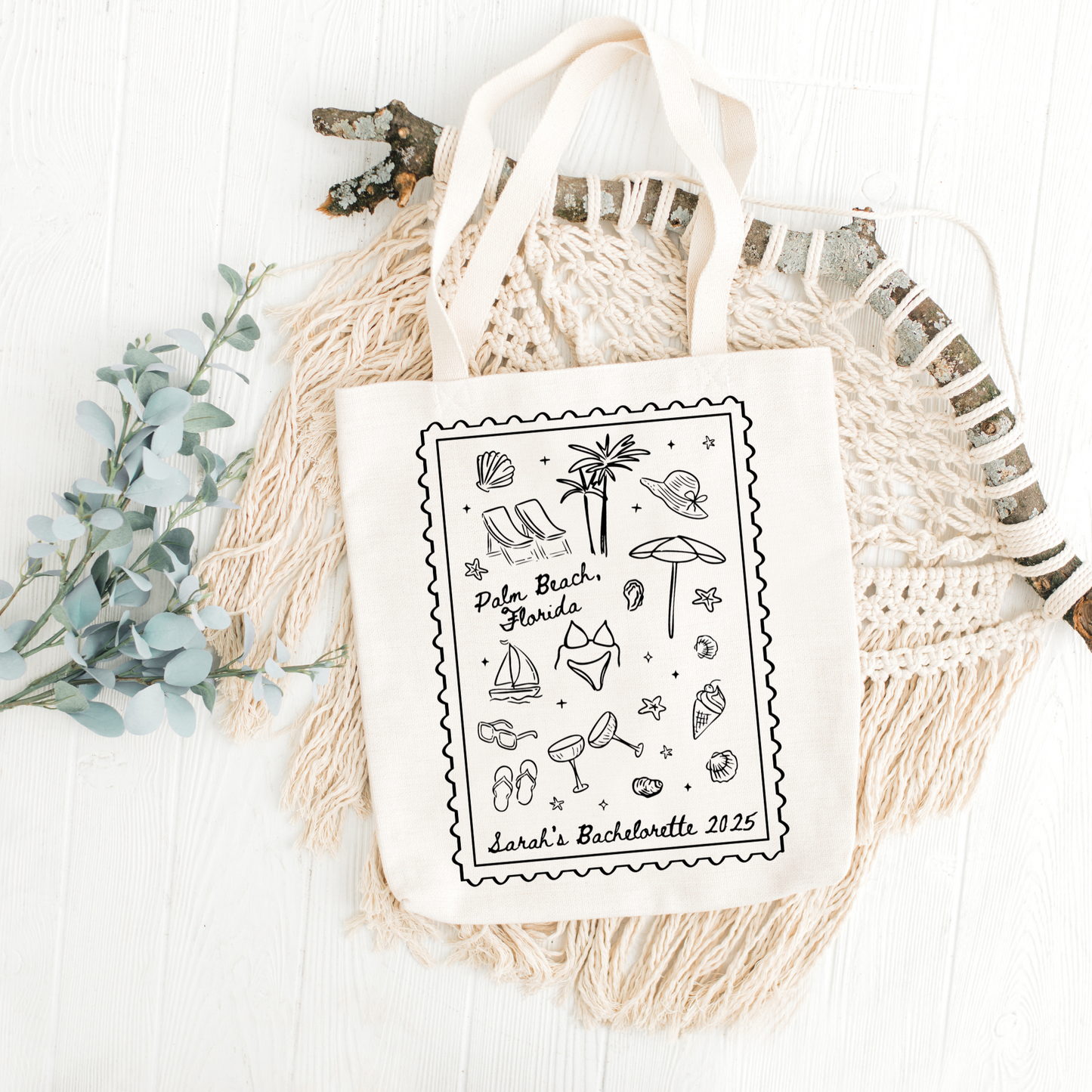 Bachelorette Beach Bags - Custom Bachelorette Tote Bag