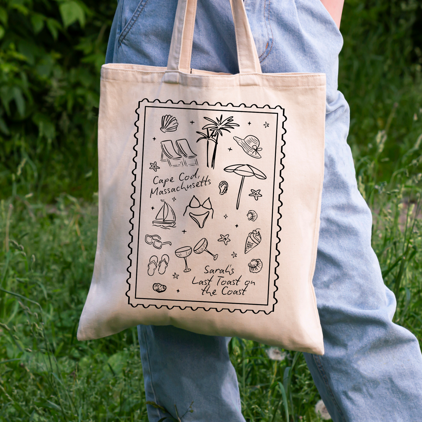 Last Toast on the Coast Bag - Custom Bachelorette Tote Bag