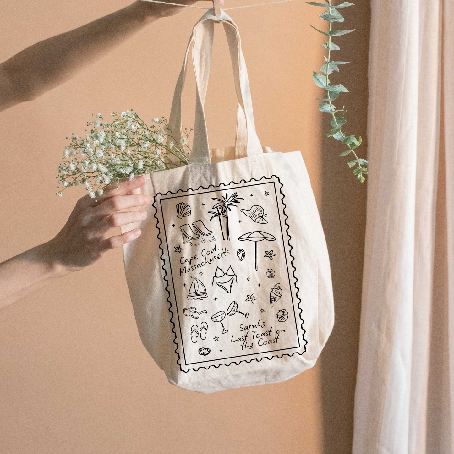 Last Toast on the Coast Bag - Custom Bachelorette Tote Bag