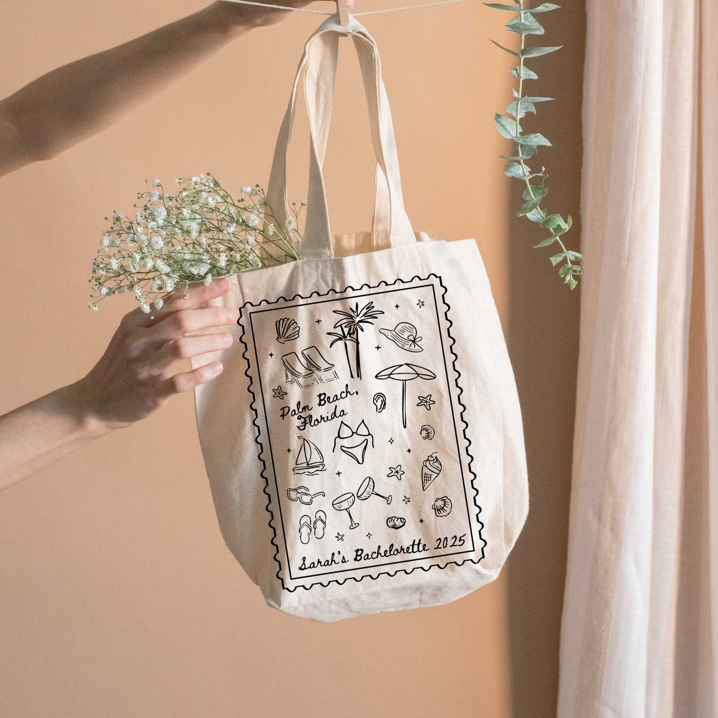 Bachelorette Beach Bags - Custom Bachelorette Tote Bag