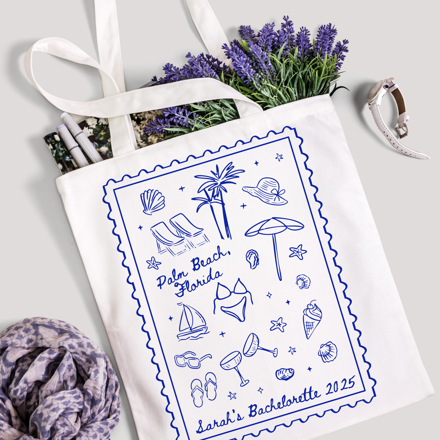 Bachelorette Beach Bags - Custom Bachelorette Tote Bag