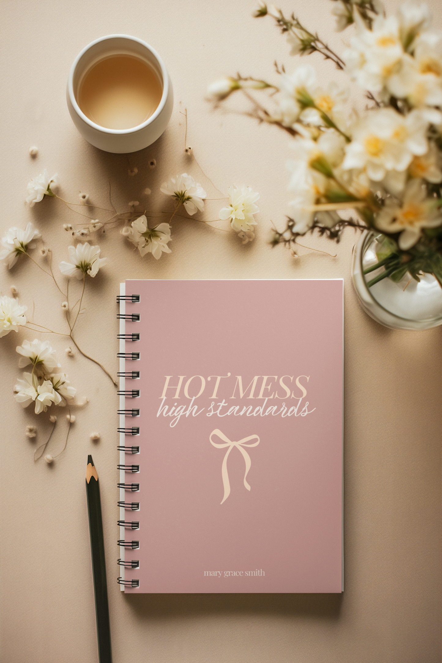 Customizable Hot Mess, High Standards | Spiral Notebook
