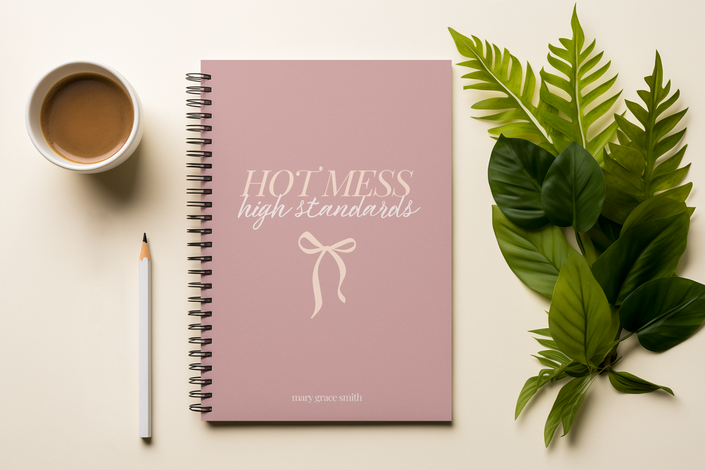 Customizable Hot Mess, High Standards | Spiral Notebook