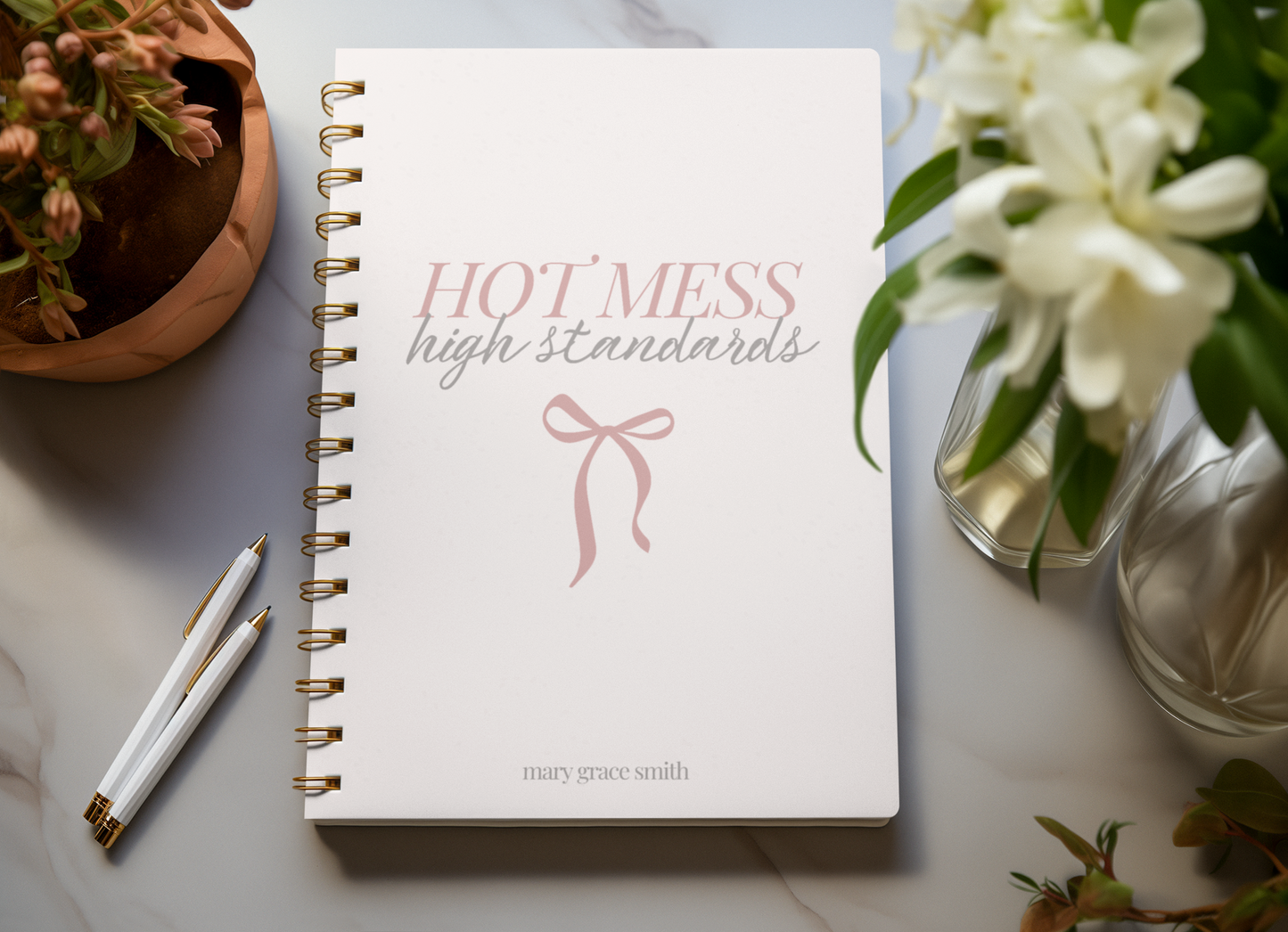 Customizable Hot Mess, High Standards | Spiral Notebook