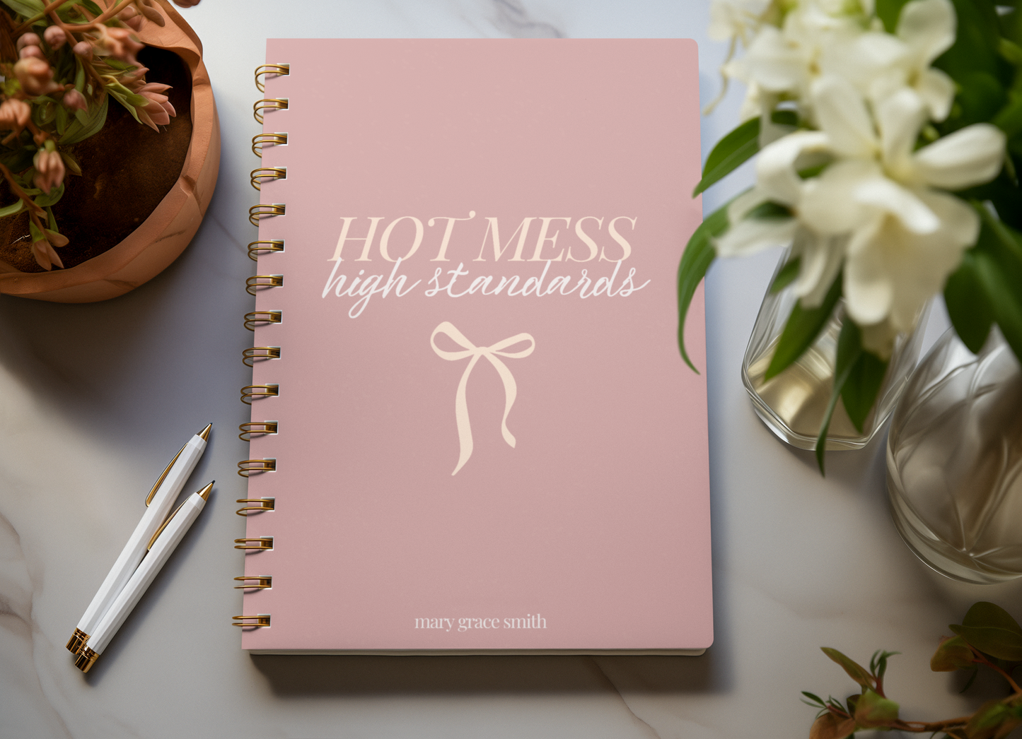 Customizable Hot Mess, High Standards | Spiral Notebook