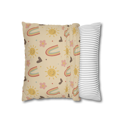 Rainbow Nursery Throw Pillow Cover - Boho Chic Nursery Decor
