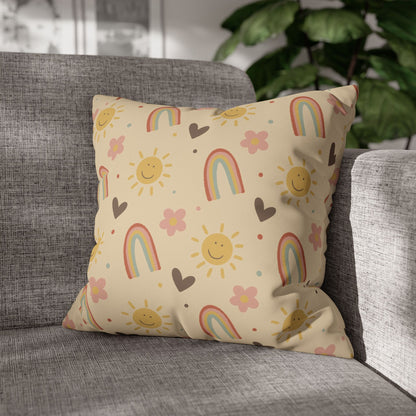 Rainbow Nursery Throw Pillow Cover - Boho Chic Nursery Decor