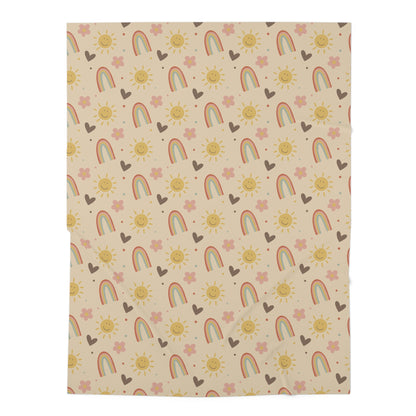 Boho Rainbow Snuggles - Baby Swaddle Blanket | Boho Rainbow Nursery Decor