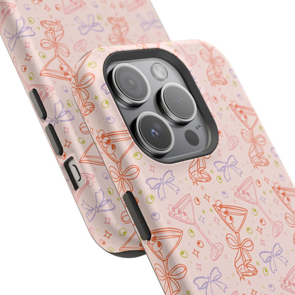 Pink Martini & Bow MagSafe® Phone Case – Fun, Flirty & Protective