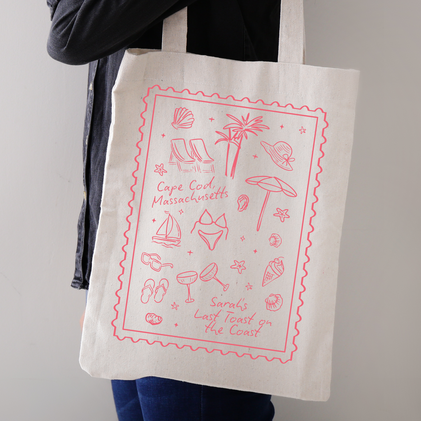 Last Toast on the Coast Bag - Custom Bachelorette Tote Bag