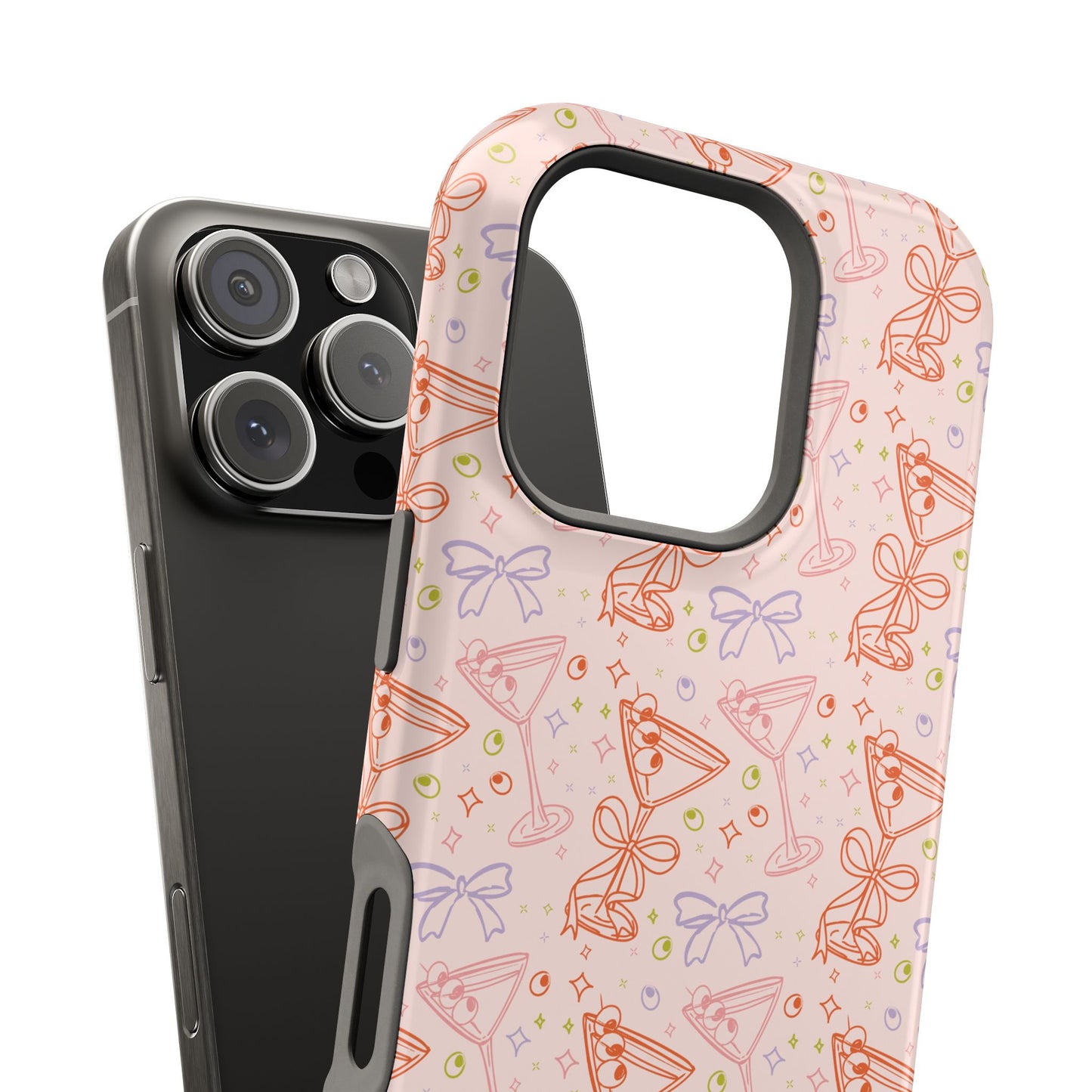 Pink Martini & Bow MagSafe® Phone Case – Fun, Flirty & Protective